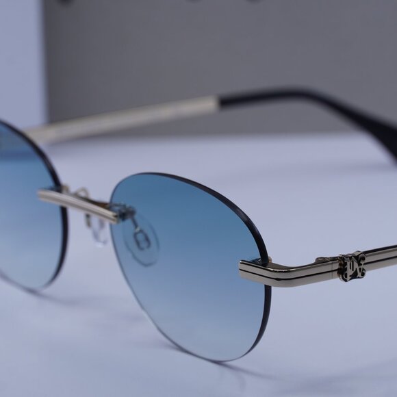 Palm Angels PERI10H CRYSTAL 7644 Oval Sunglasses - Gold/Blue Gradient - Picture 4 of 10